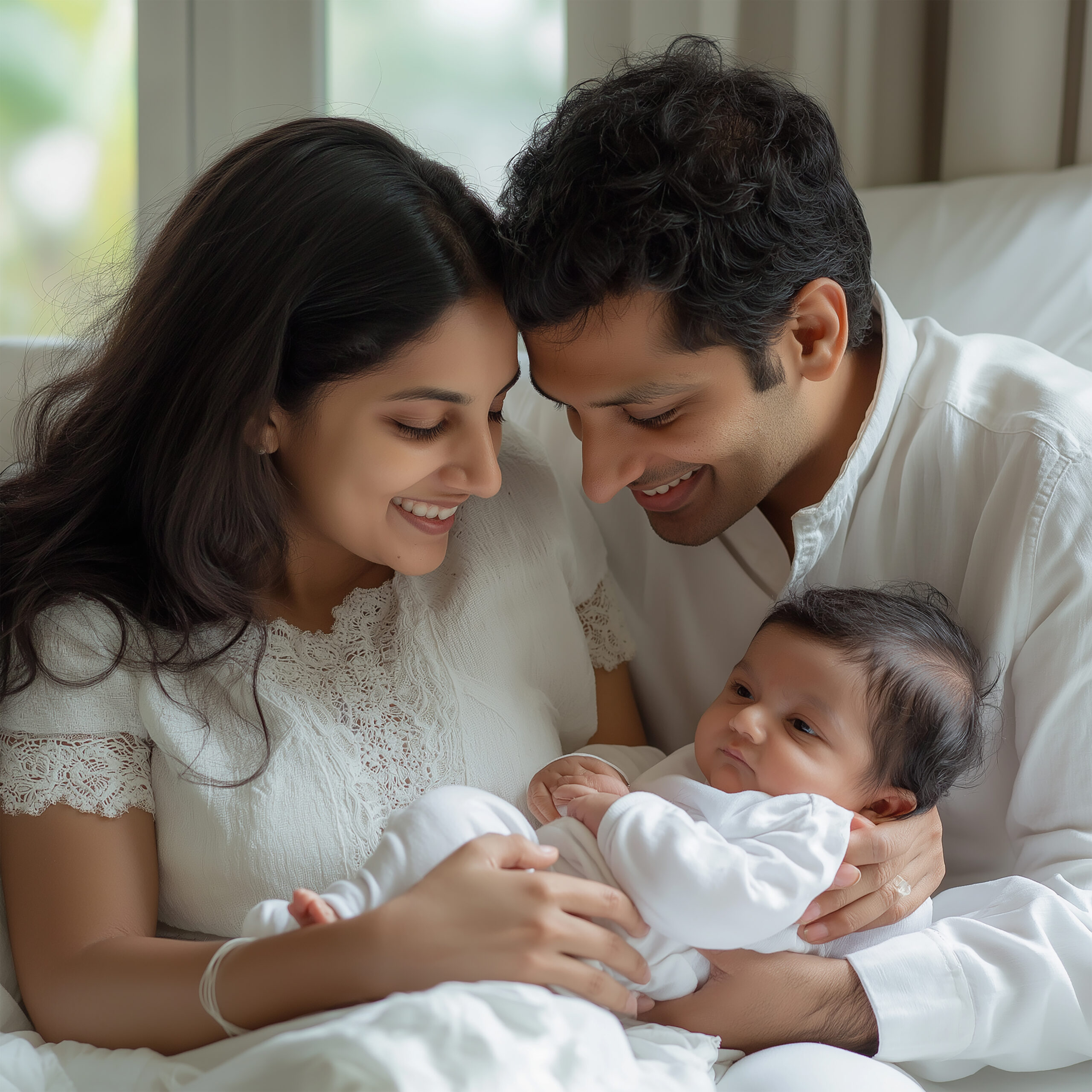 parents with new baby