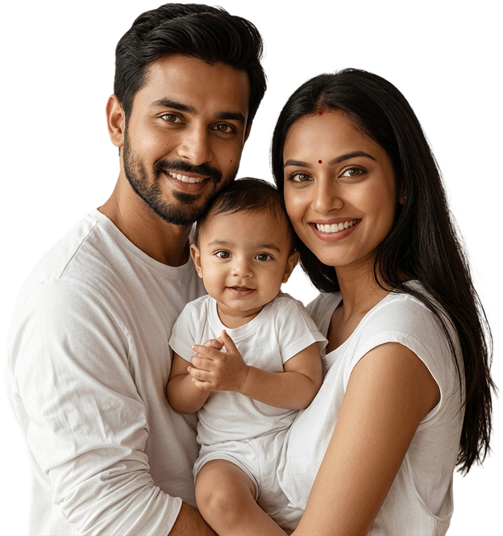 couple with baby